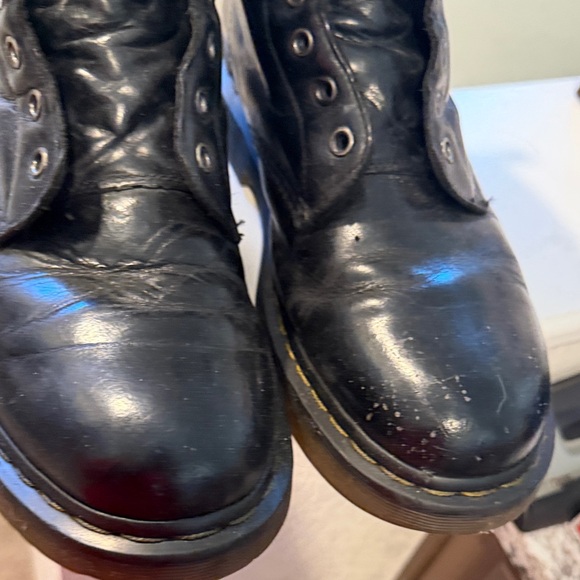 Dr. Martens Black Leather Combat Boots